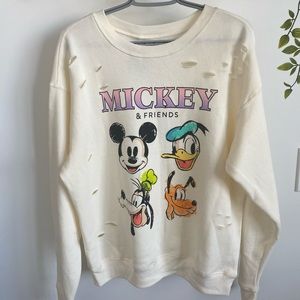 Disney Mickey and Friends Crewneck Sweatshirt NWOT